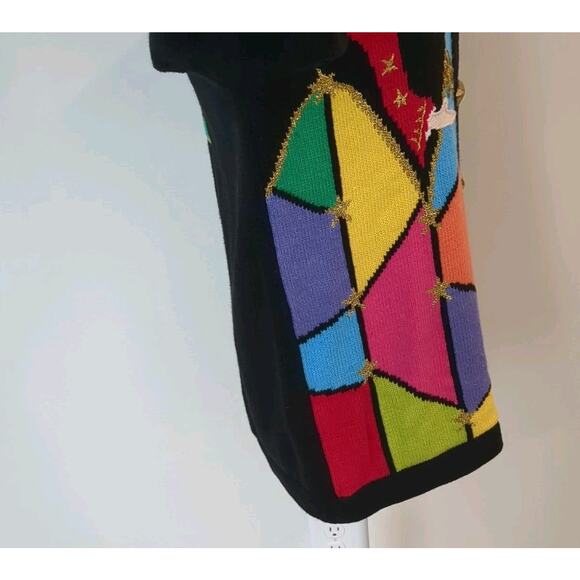 Vintage Storybook Knits Cardigan Sweater Small Angels And Cathedral Cottage Core - Picture 8 of 14